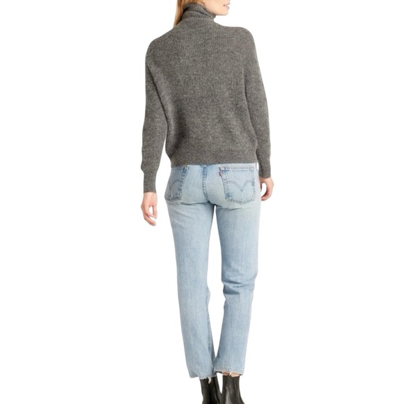 Quince Baby Alpaca-Wool Quarter-Zip Sweater in Charcoal Gray - Picture 5 of 10